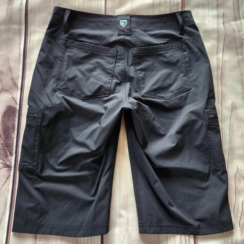 Kuhl "Horizn" Shorts Raven Black Convertible Bermuda Cargo Hiking Women's Size 2 - Picture 8 of 13
